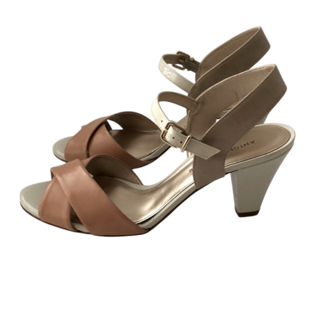 ANTONIO MELANI Neutral Strappy Heels